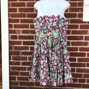 Lauren Conrad pleated dress sz 6